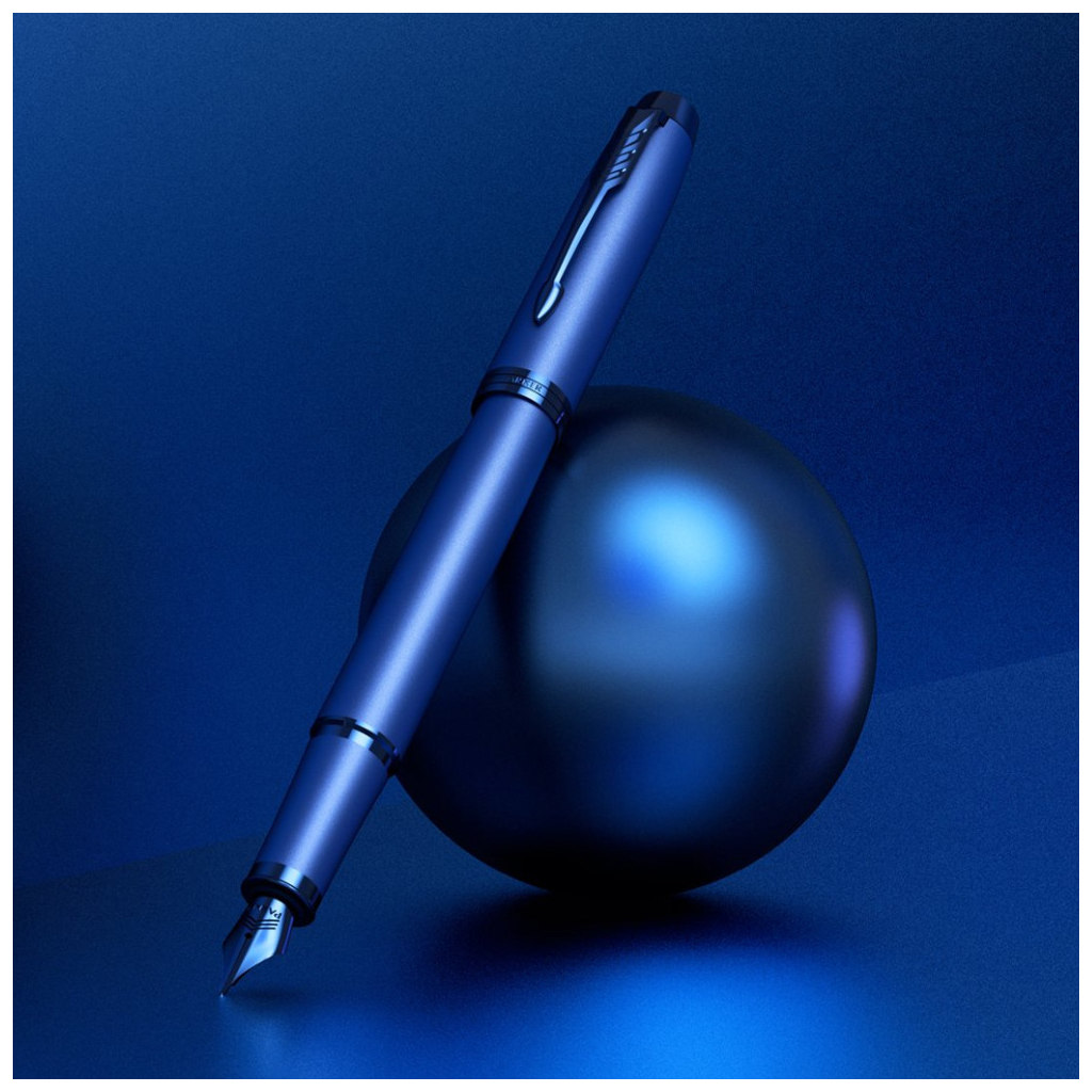 Ручка пір'яна Parker IM 17 Professionals Monochrome Blue  FP F (28 111) - изображение 10