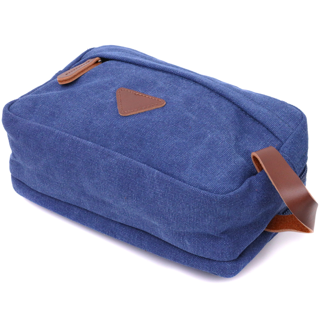 Сумка Vintage На два відділення з текстилю Синя (22234) - зображення 5