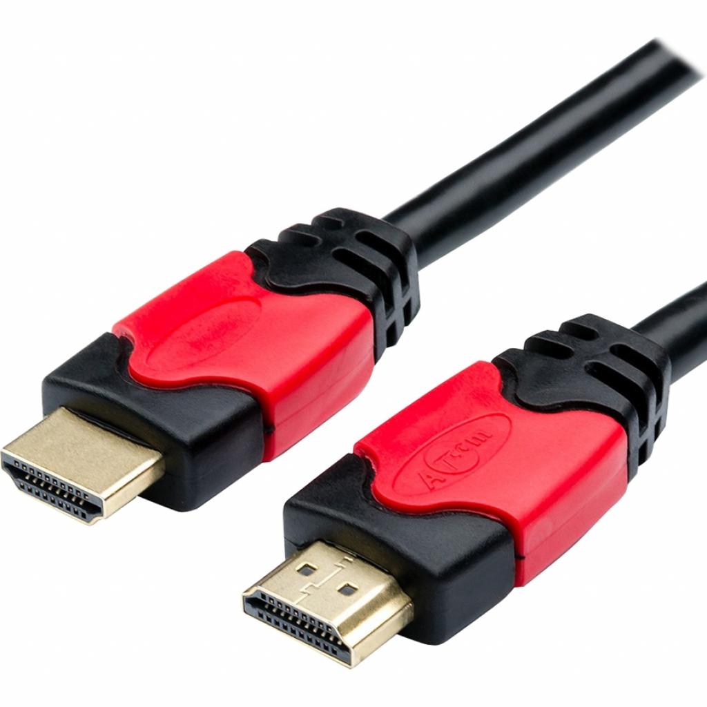 Кабель мультимедійний HDMI to HDMI 30.0m V2.0 Red/Gold Atcom (24930) - зображення 1