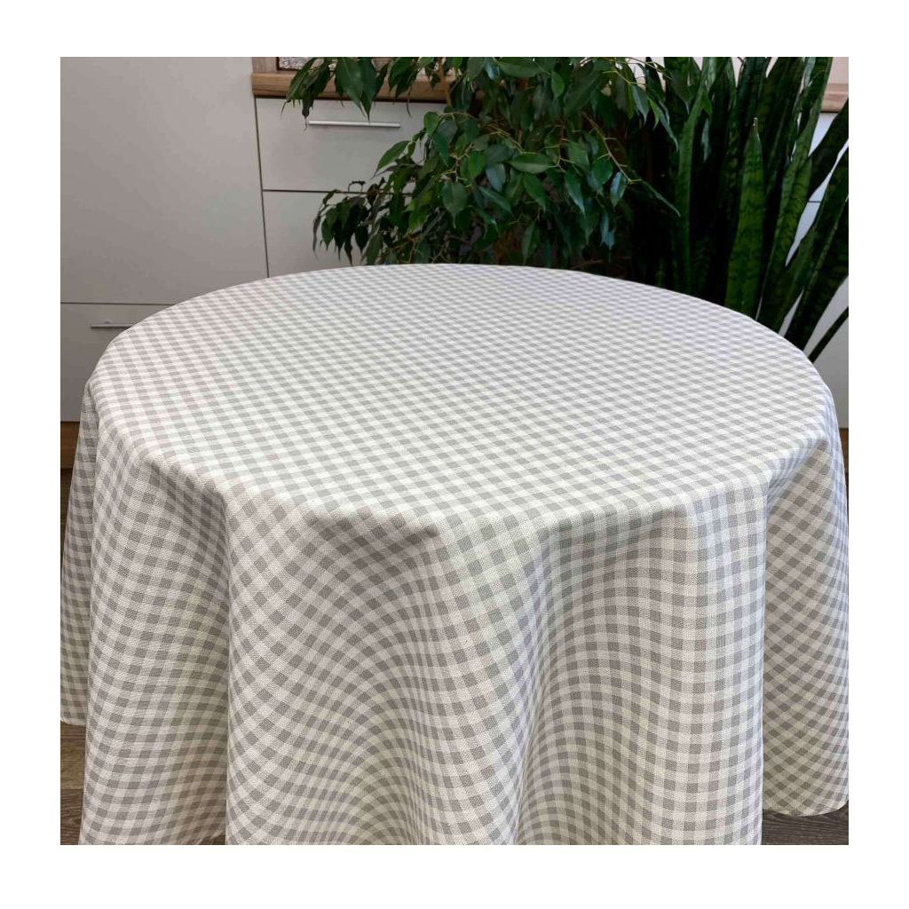 Скатертина Прованс Bella Сіра клітинка 132х180 (013620) - зображення 2