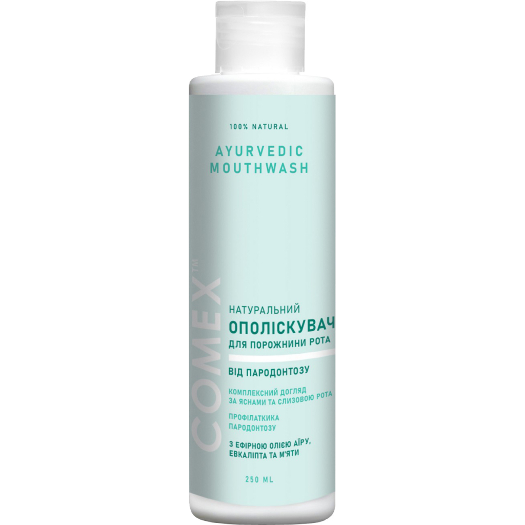 Ополіскувач для порожнини рота Comex Від пародонтозу З ефірною олією аїру, евкаліпту та м'яти 250 мл (4820230953077) - зображення 1