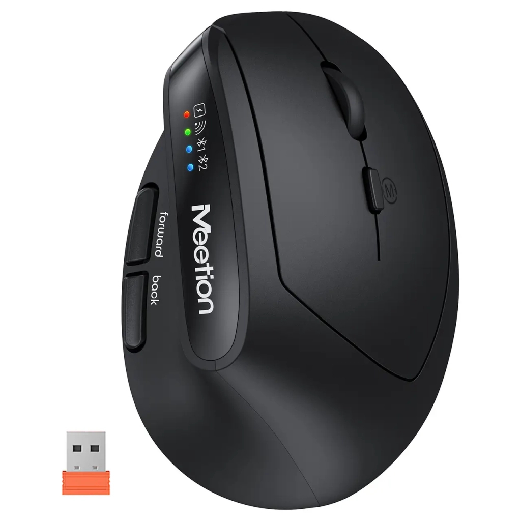 Мишка Meetion BTM008 Wireless/Bluetooth Black (MT-BTM008-A) - зображення 1