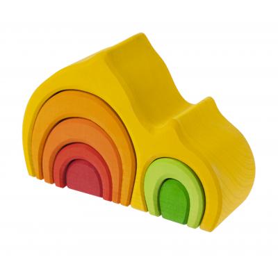 Конструктор Nic дерев'яний Будинок Габлі жовтий (NIC523022) - зображення 2