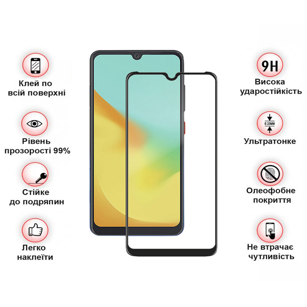 Скло захисне BeCover ZTE Blade A35/A55 Black (712313) - зображення 3