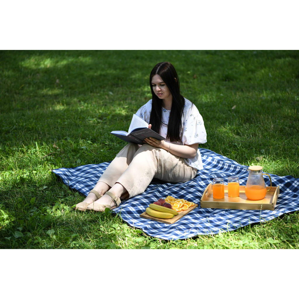 Плед Ardesto Picnic 130х170см, 100% поліестер, клітинка синій (ART0916BC) - зображення 10