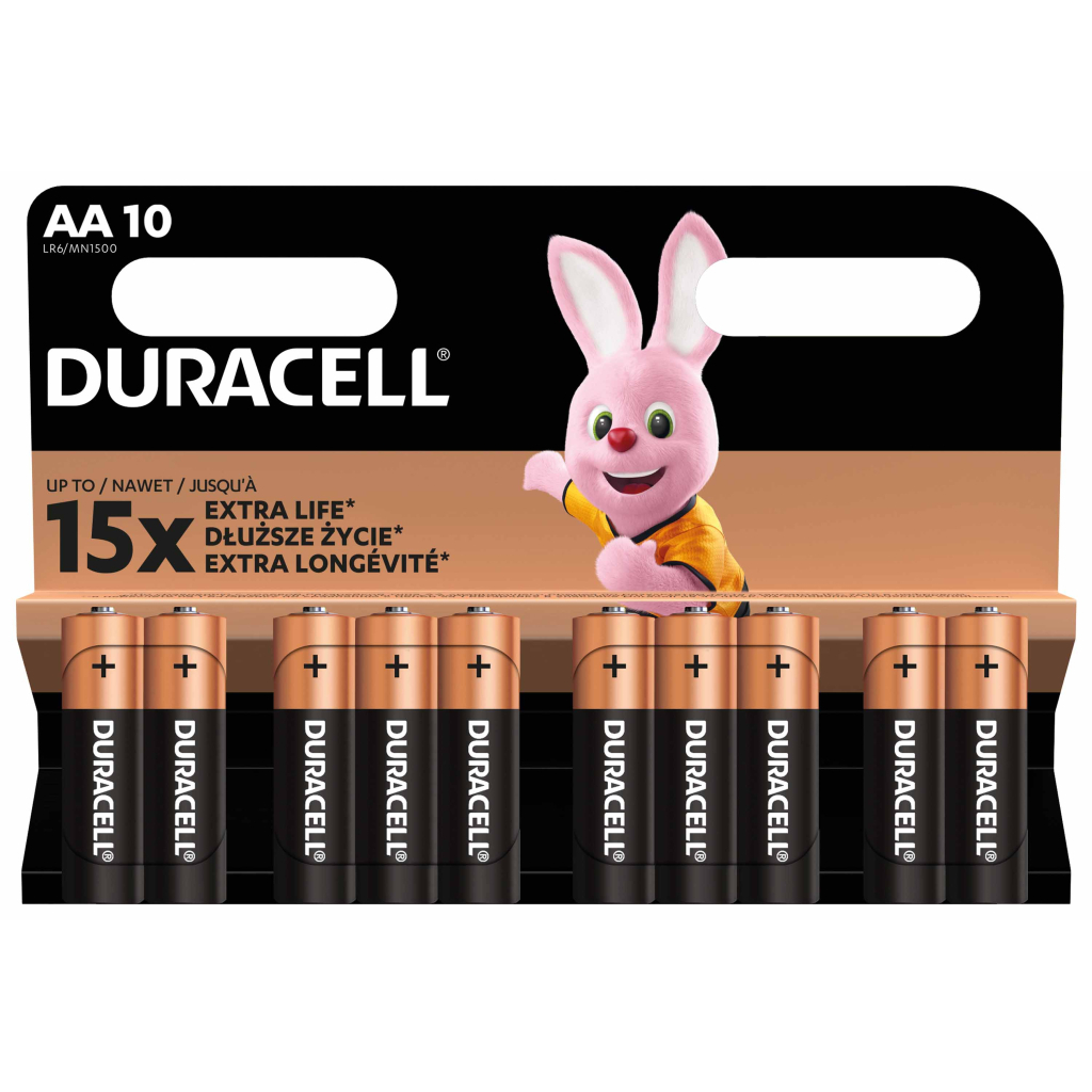 Батарейка Duracell AA лужні 10 шт. в упаковці (5002508/5006461) - изображение 2