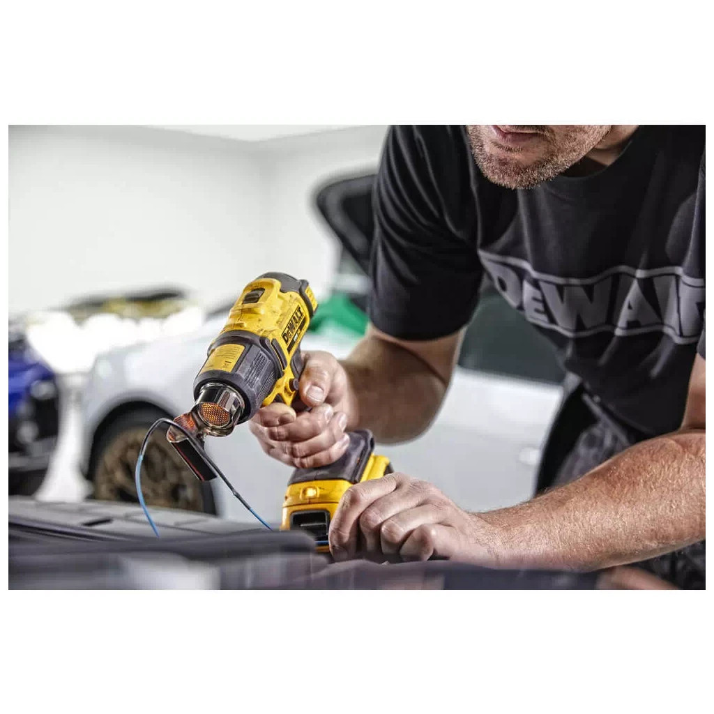 Будівельний фен DeWALT 18В, 290 - 530 °C, 0.5 кг (без АКБ та ЗП) (DCE530N) - изображение 9