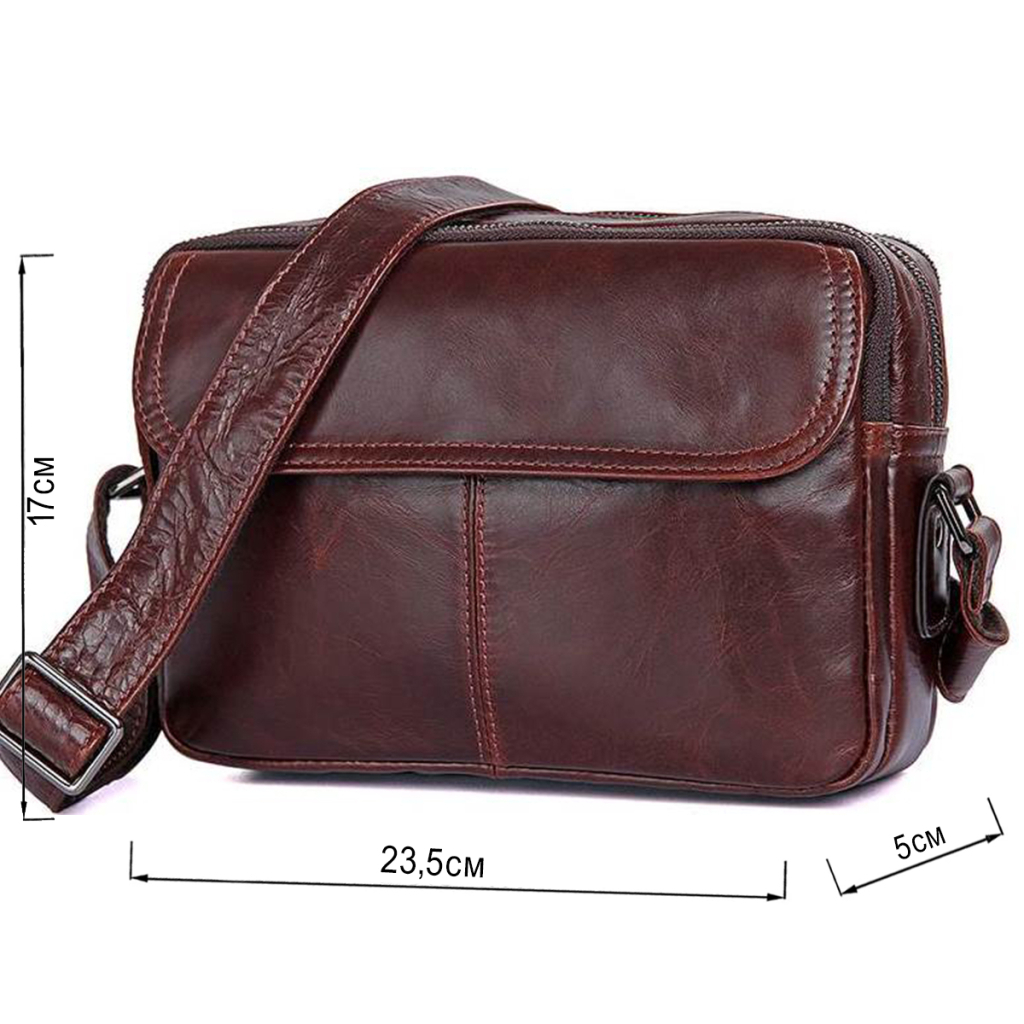 Сумка Vintage З натуральної шкіри Коричнева (14558) - зображення 3