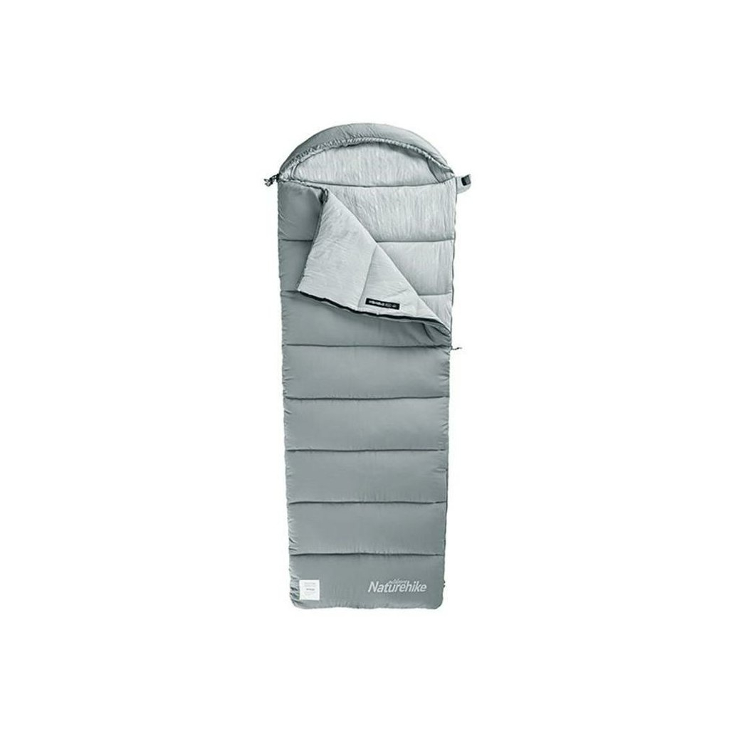 Спальний мішок Naturehike M400 NH20MSD02 Down Cotton Left Grey (6927595748138-L) - зображення 1