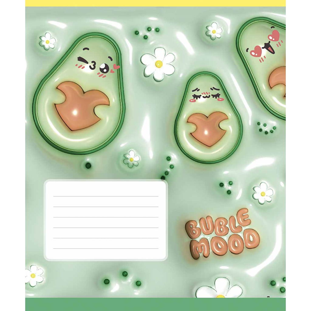 Зошит Школярик Buble mood 12 аркушів коса лінія (012-3544C) - зображення 3