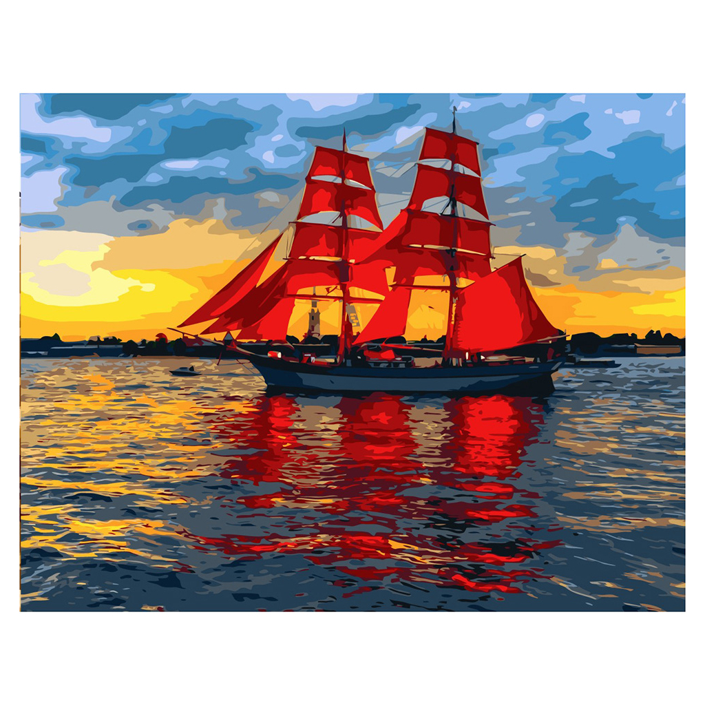 Картина по номерам Strateg Багряні вітрила VA-1819 40х50 см (4820220564993) - зображення 1