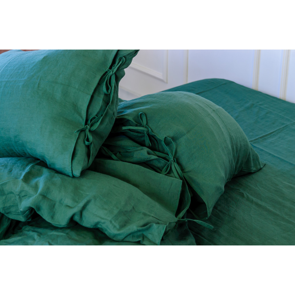 Постільна білизна MirSon Льон Green Apple 143х210 (2200005370742) - изображение 4
