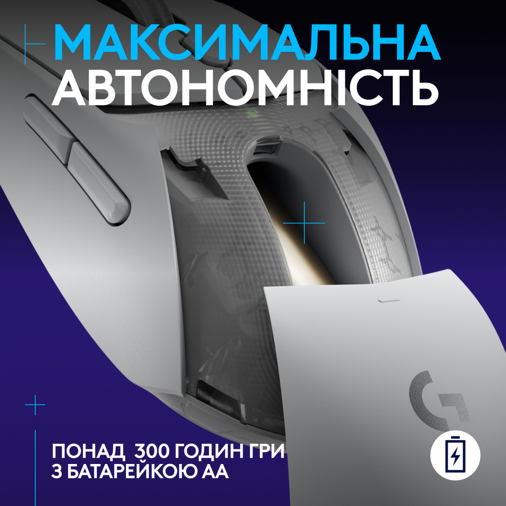 Мишка Logitech G309 Lightspeed Wireless/Bluetooth White (910-007207) - зображення 6