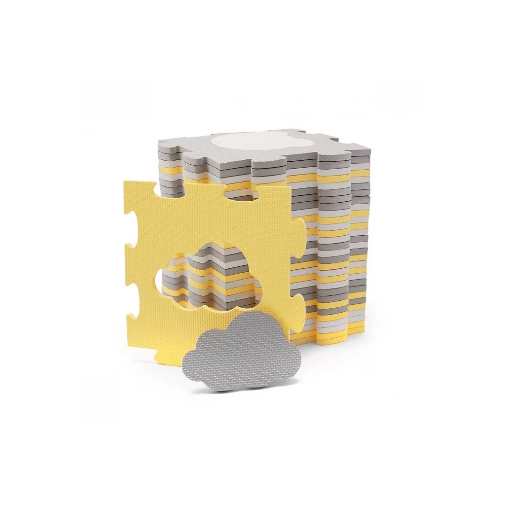 Дитячий килимок Kinderkraft Luno Shapes Yellow 30 елементів (5902533919338) - зображення 3