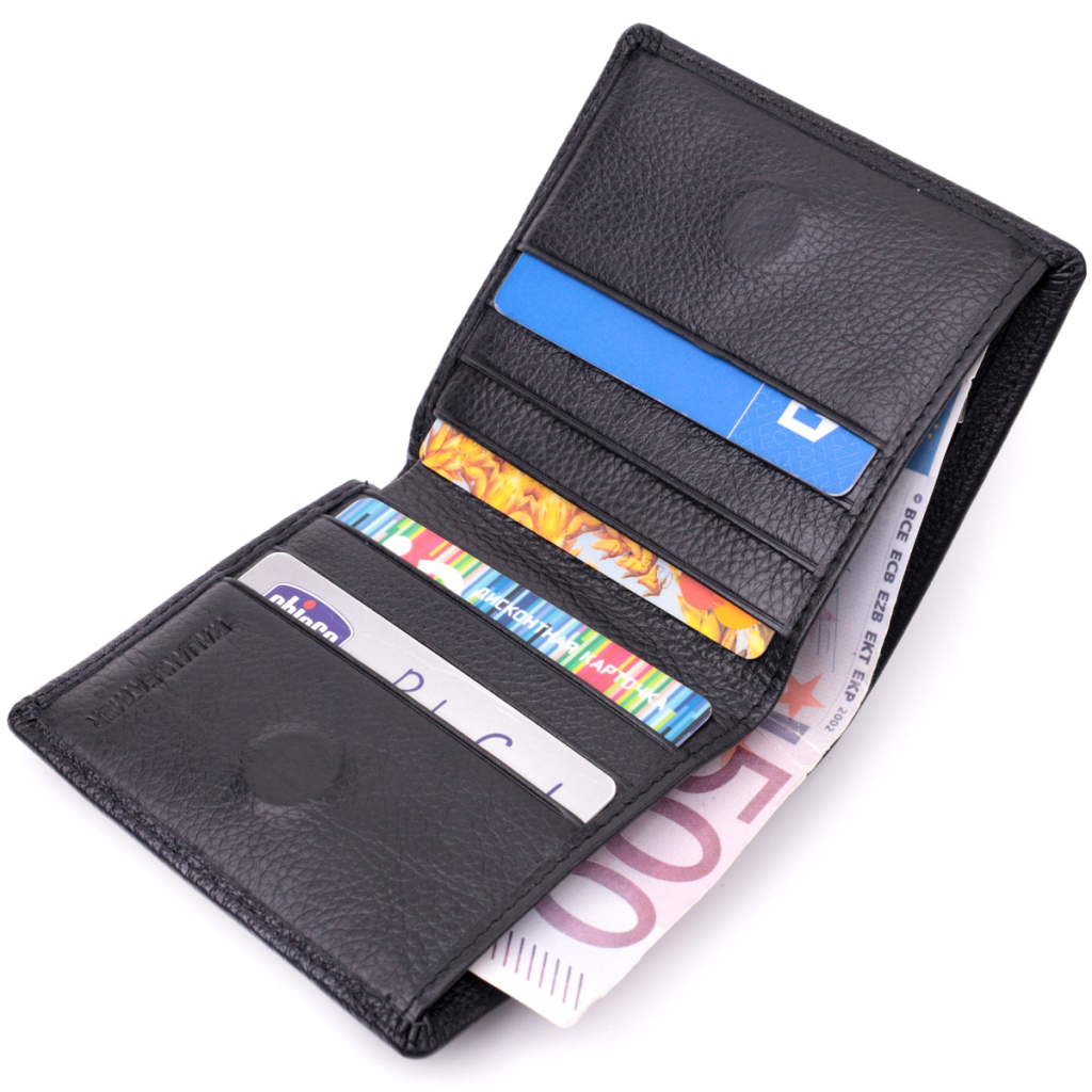 Гаманець ST Leather З натуральної шкіри Чорний (19466) - зображення 6