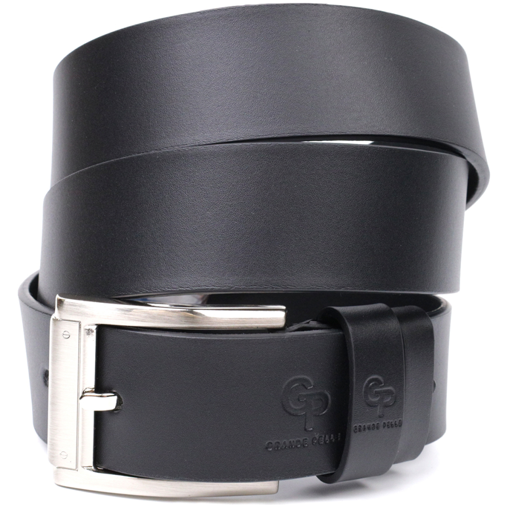 Ремінь Grande Pelle Під джинси з натуральної шкіри Чорний (11683) - зображення 1