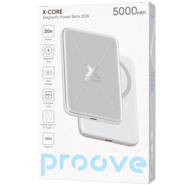 Універсальна мобільна батарея Proove X-Core 20W 5000mAh Silver/White (PNXC20010006) - picture 7
