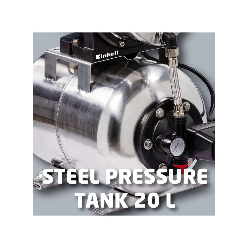Насосна станція Einhell GC-WW 1250 NN, 1200 Вт, 5000 л/год, бак 20л (4173490) - зображення 8