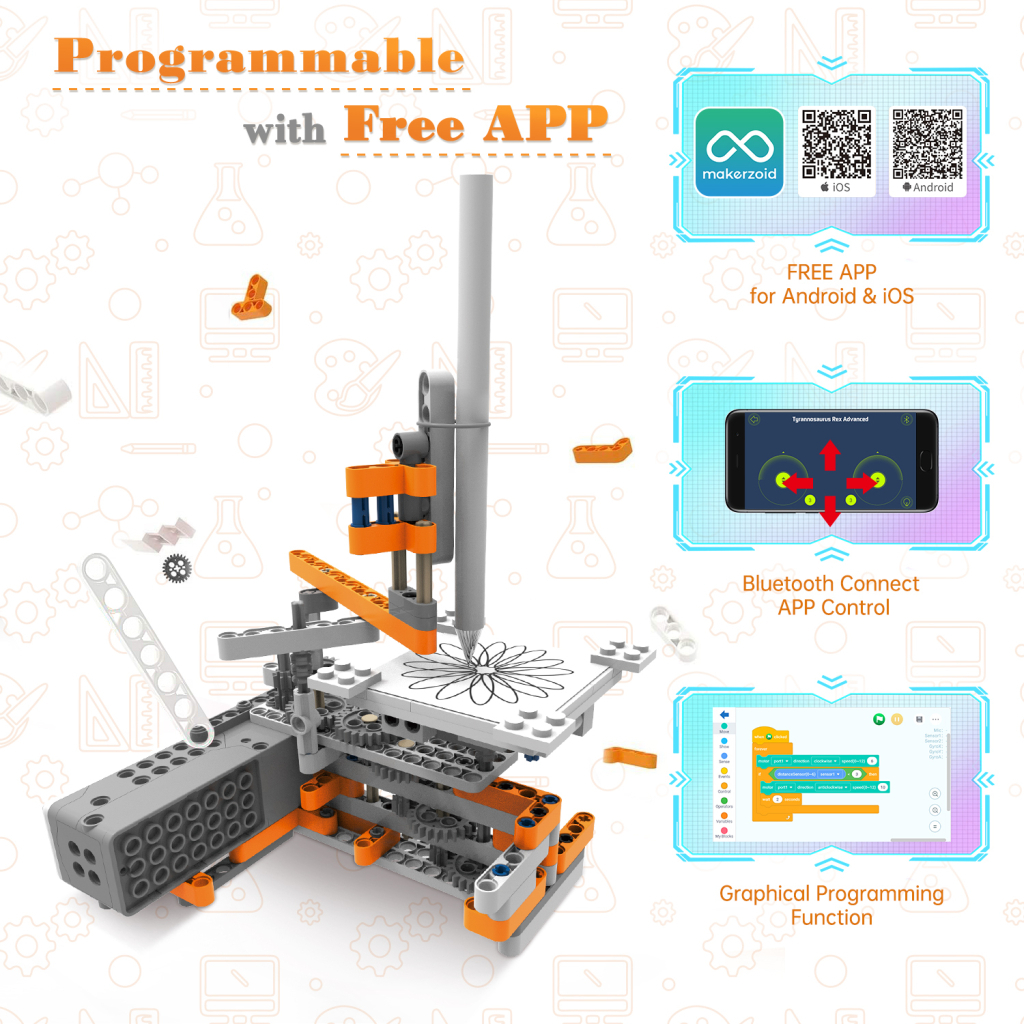 Конструктор Makerzoid Superbot Educational Building Blocks (MKZ-ID-SPB) - зображення 7