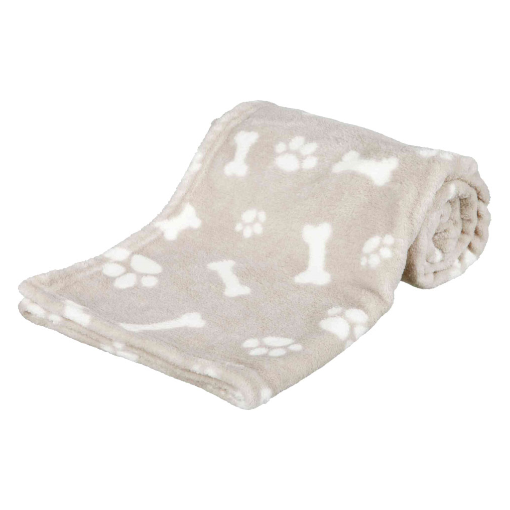 Килимок для тварин Trixie Kenny 75х100 см Бежевий лапка/кісточка (4011905371665) - зображення 1