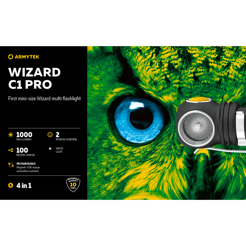 Ліхтар Armytek Wizard C1 Pro Magnet USB (F09001C) - изображение 7