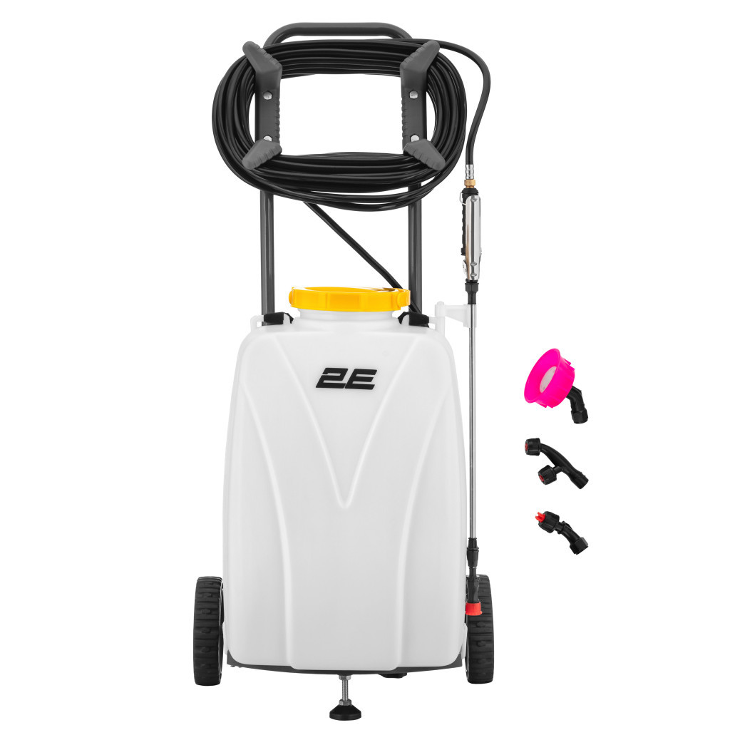 Обприскувач 2E AquaSpray 40LR 40л, 12В, 1х12Ah, 7бар, 2.9л/хв, шланг 15м, на колесах (2E-40LWBS15) - зображення 10