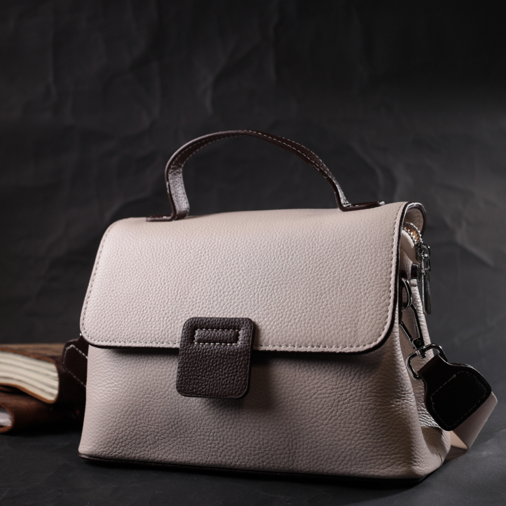 Сумка Vintage З натуральної шкіри Біла (22290) - зображення 8