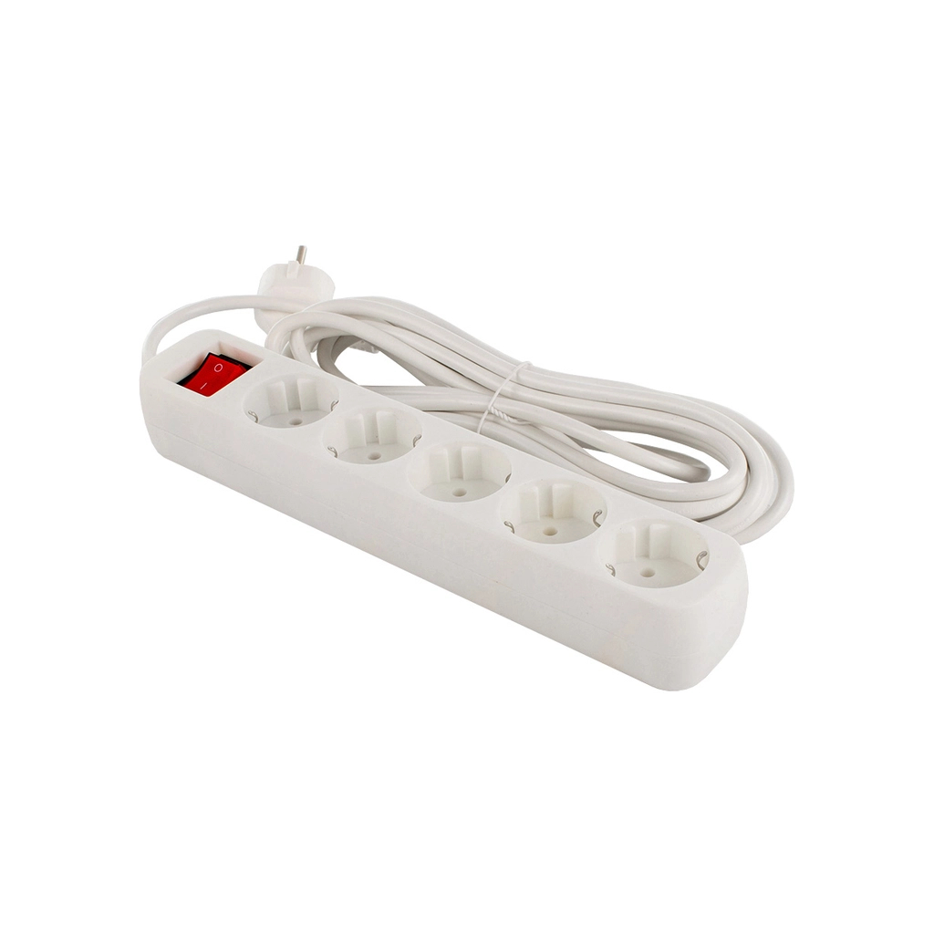 Мережевий фільтр живлення ColorWay CW-PSEA55W, 5 розеток/ 5M white (CW-PSEA55W) - зображення 2