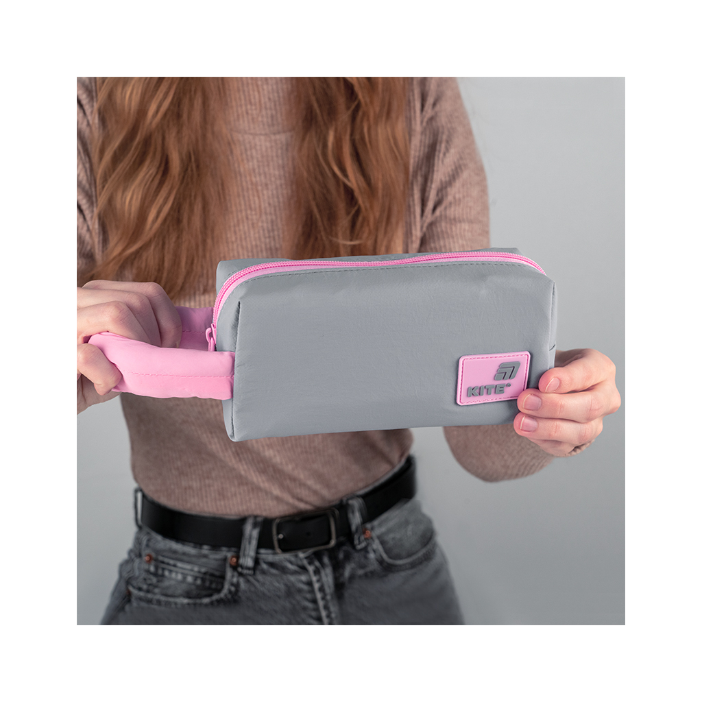 Пенал Kite 2703-2 сіро-рожевий (K25-2703-2) - зображення 6