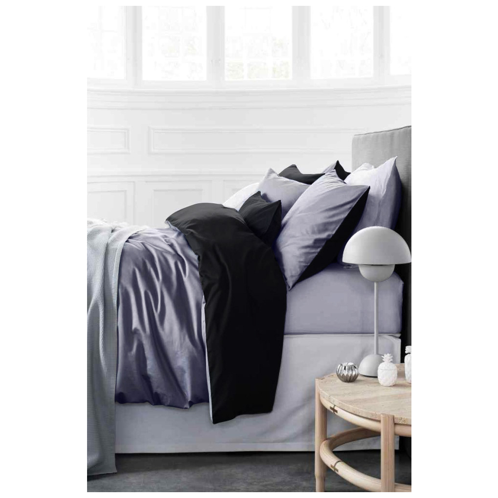 Постільна білизна MirSon Сатин Premium Greyness 0251+0055 200х220 євро (2200000688866) - зображення 1