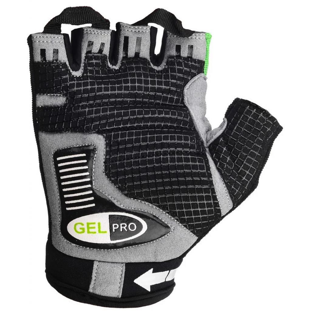 Велорукавиці PowerPlay 5019 Black/Green L (5019A_L_Green) - зображення 3