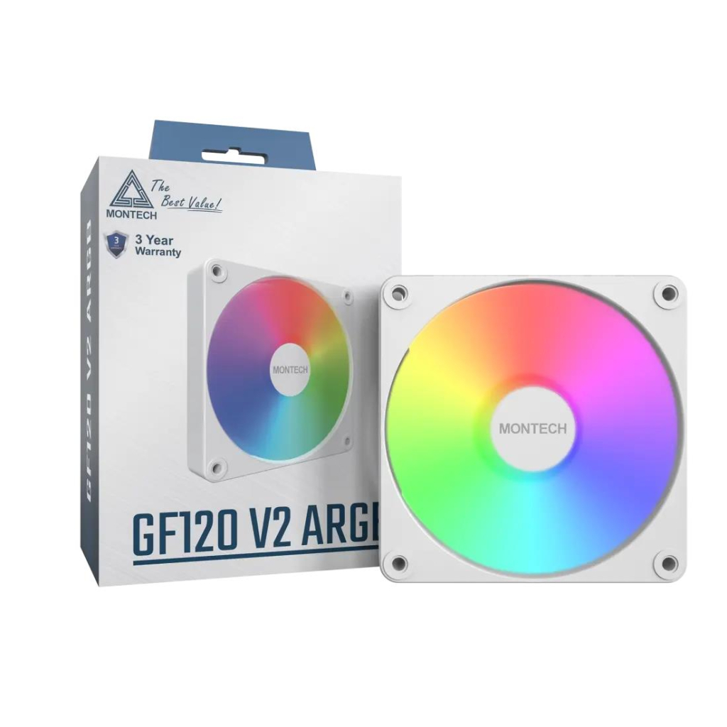 Кулер до корпусу MONTECH GF120 V2 ARGB PWM (W) - зображення 3