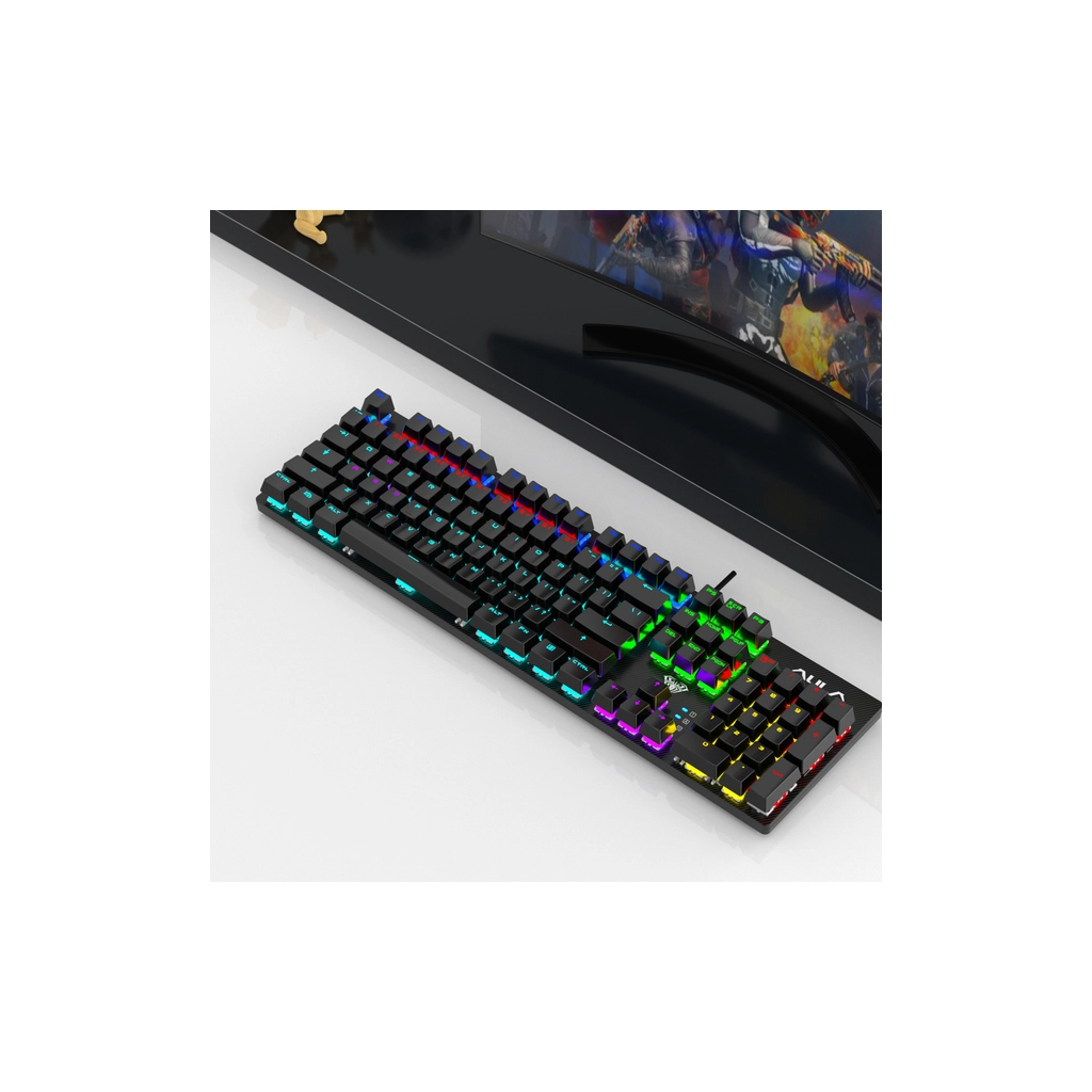 Клавіатура Aula S2022 KRGD Blue Hot-Swap USB UA Black (6948391202235) - зображення 6