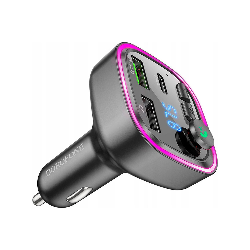 FM модулятор BOROFONE BC48, Gray, Box (BC48) - зображення 5