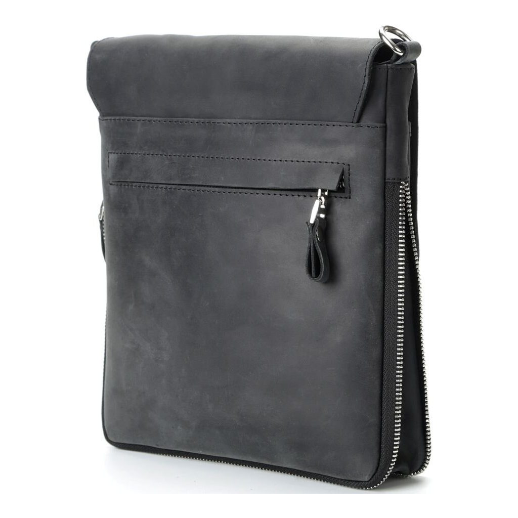 Сумка Shvigel З вінтажної шкіри Чорна (11017) - зображення 6