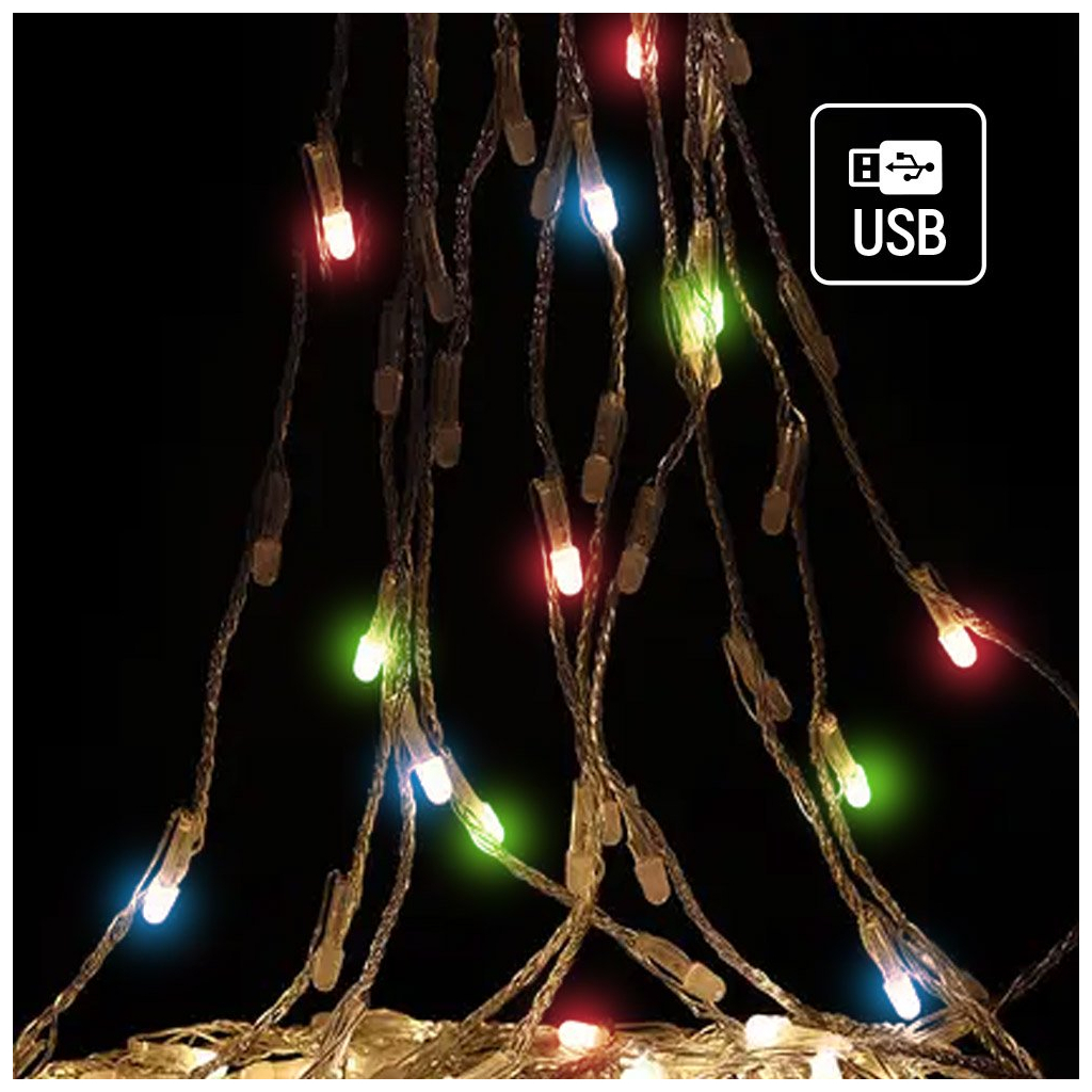 Гірлянда ColorWay Каскад LED 98 7 x 1.5 м 8 функцій (CW-G-98L71CUMC) - зображення 2