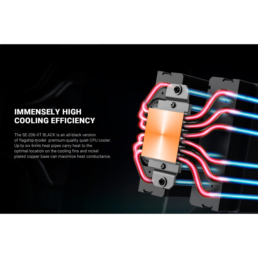 Кулер до процесора ID-Cooling SE-206-XT Full Black - зображення 10