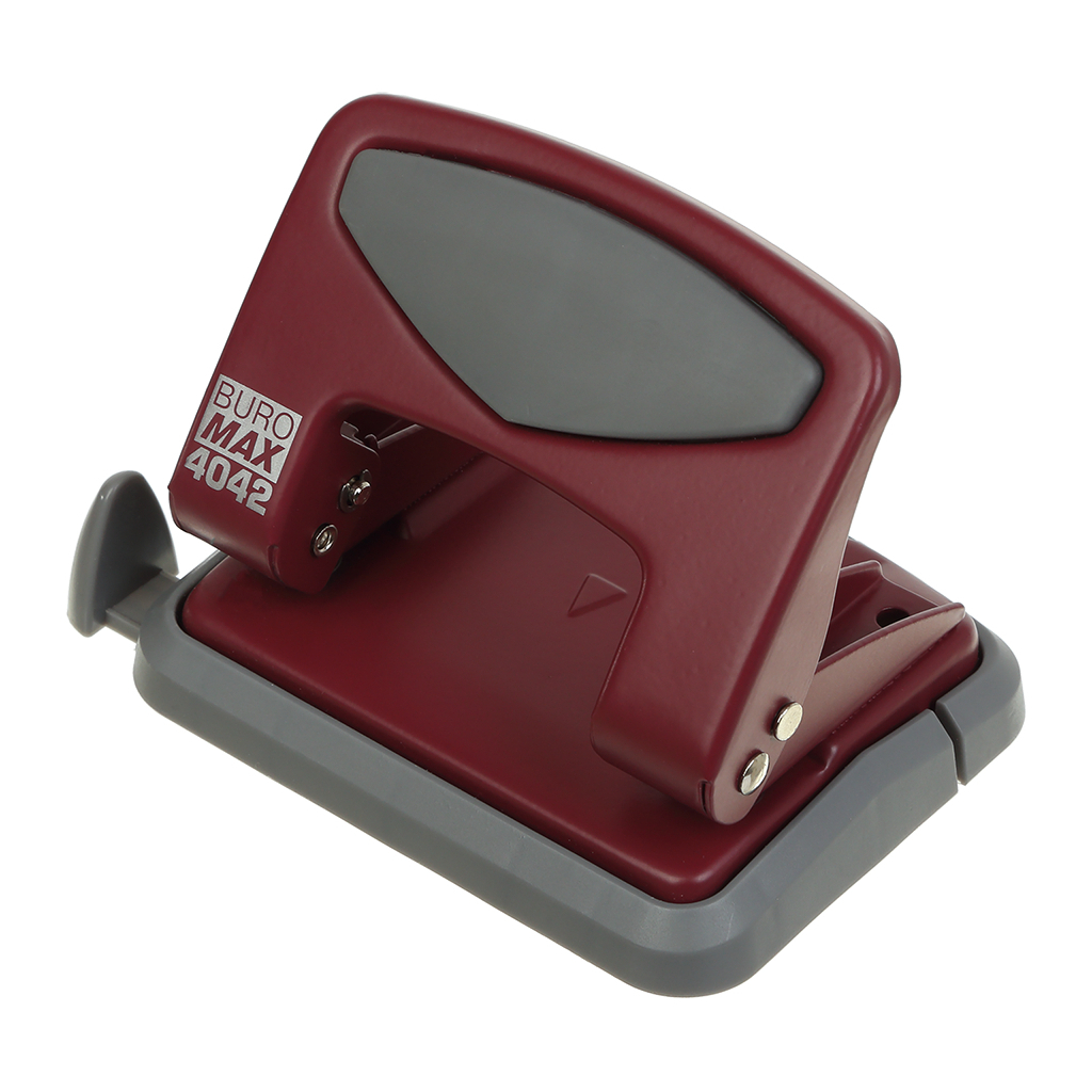 Діркопробивач Buromax металевий MORANDI STYLE, до 25 аркушів, 115 х 96 х 89 мм, бордовый (BM.4042-13) - зображення 1