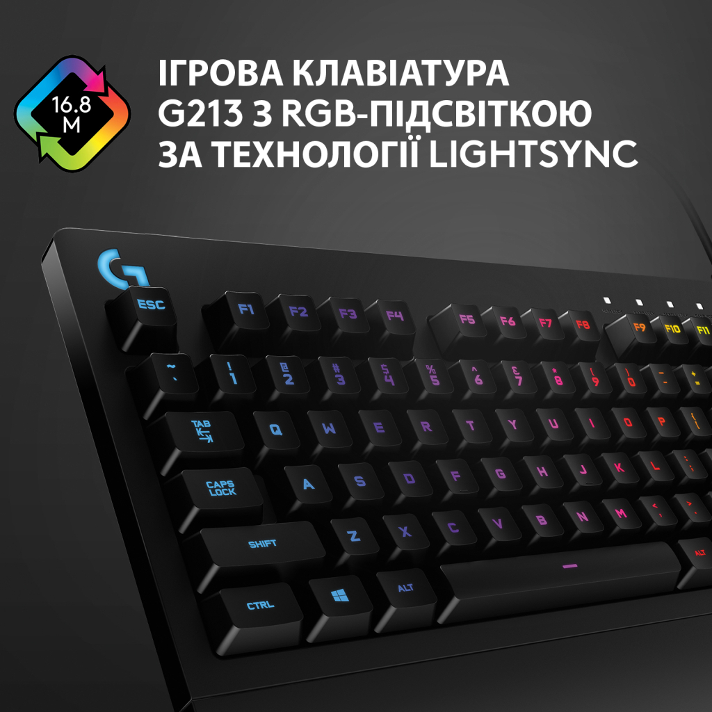 Клавіатура Logitech G213 Prodigy (920-008092) - зображення 4