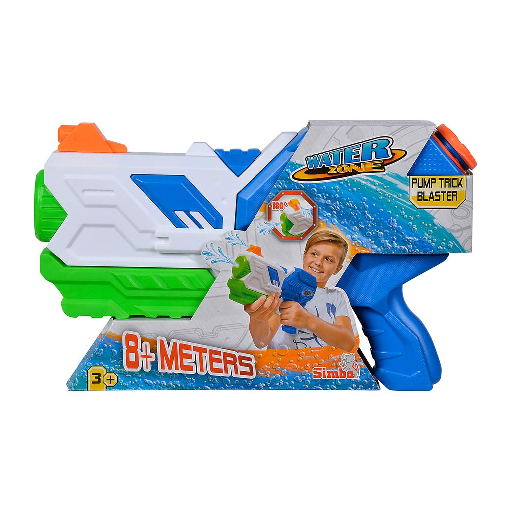 Іграшкова зброя Simba Водний бластер Трюк з помпою 28 см Синій (7276070) - зображення 4