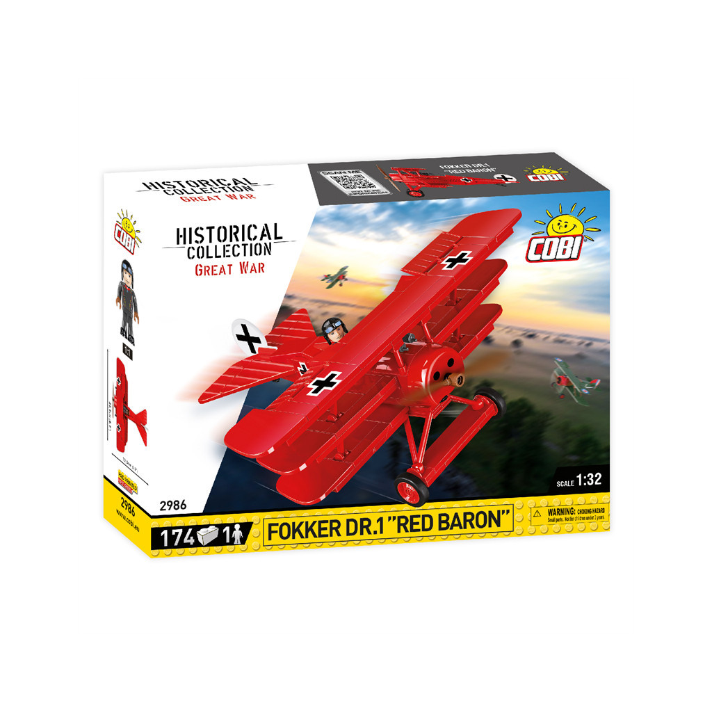 Конструктор Cobi Перша Світова Війна Літак Fokker Dr. I Червоний барон, 174 деталей (COBI-2986) - зображення 1