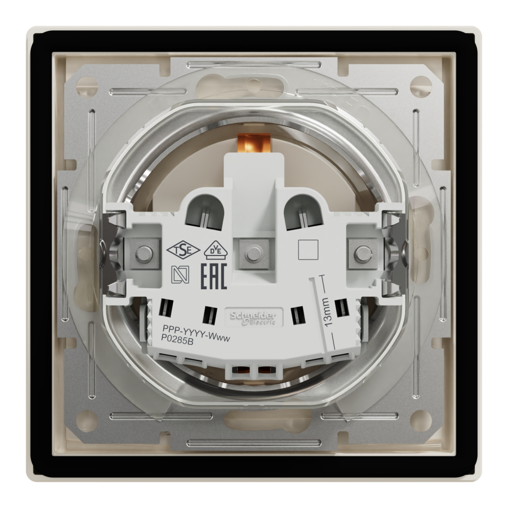 Розетка Schneider Electric ASFORA з кришкою IP44, крем (EPH3100323) - изображение 8