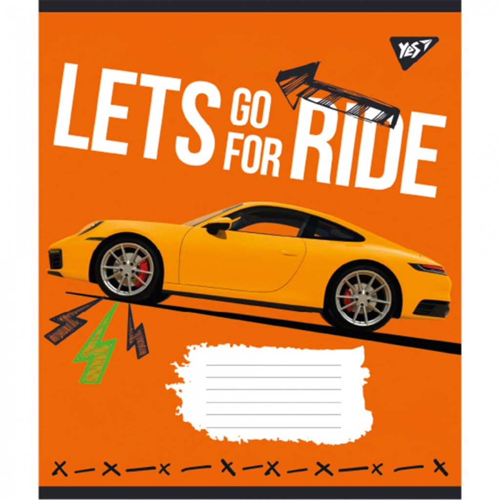 Зошит Yes А5 Lets go for ride 60 аркушів, клітинка (766746) - зображення 1