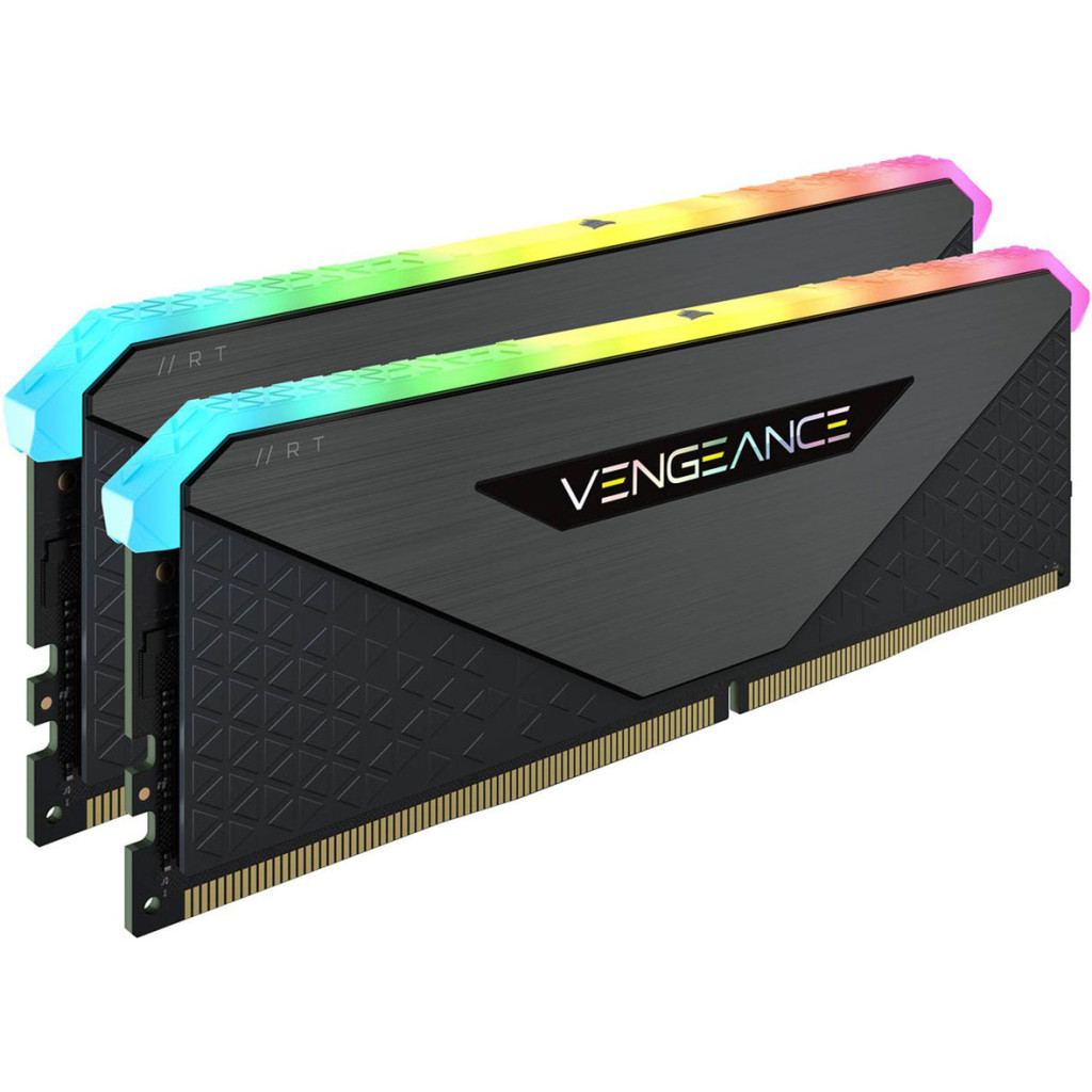 Модуль пам'яті для комп'ютера DDR4 32GB (2x16GB) 3600 MHz Vengeance RGB RT Black Corsair (CMN32GX4M2Z3600C18) - зображення 2