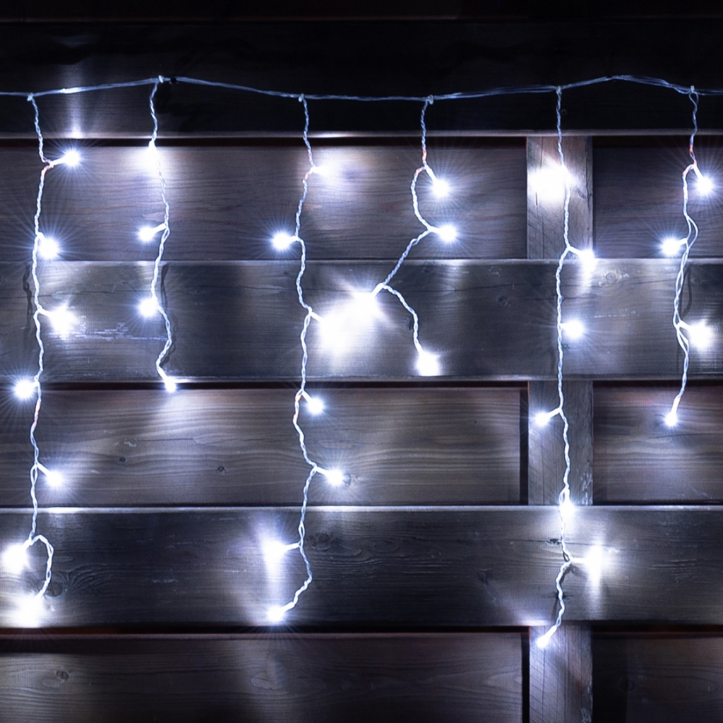 Гірлянда Novogod`ko бахрома 84 LED, холодний білий, 2,1*0,7 м, 8 режимів (973769) - зображення 1