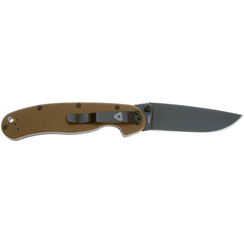 Ніж Ontario Knife RAT II AUS-8 Coyote Brown, Black Blade (ON8861CB) - зображення 2