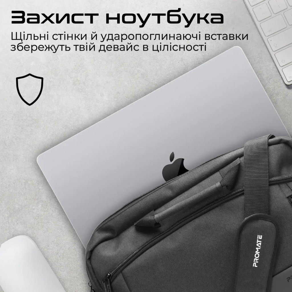 Сумка для ноутбука Promate 15.6" Satchel-MB black (satchel-mb.black) - зображення 3