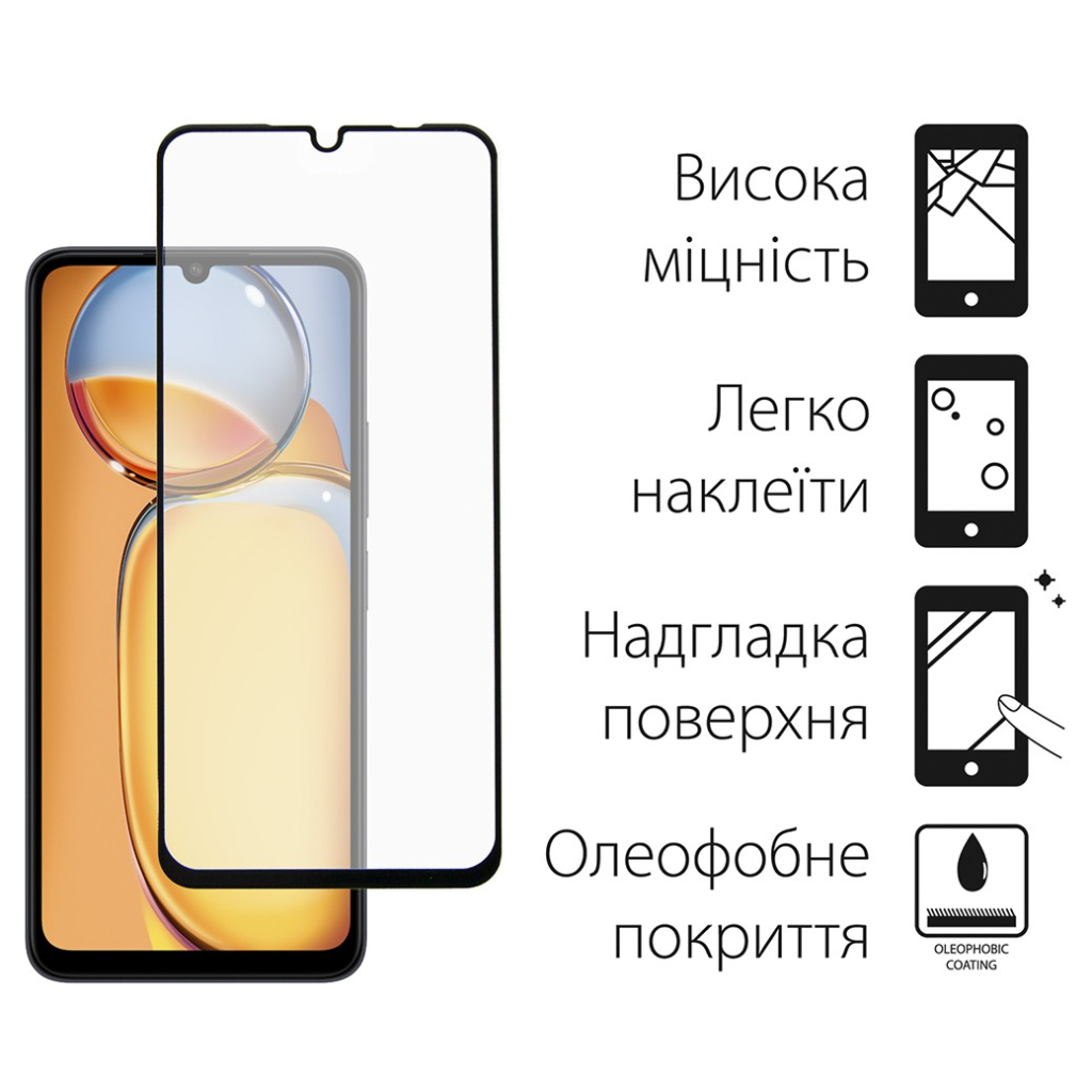 Скло захисне Dengos Xiaomi Redmi 13C 4G + camera module glass (DG-TGSCP-04) - зображення 2