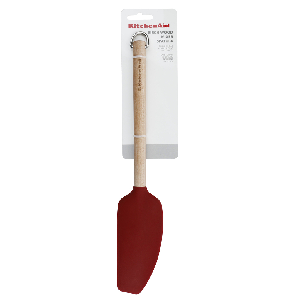 Лопатка кухонна KitchenAid Coreline для тіста, 35,3 см, береза, червоний (KQR732OHERE) - зображення 4