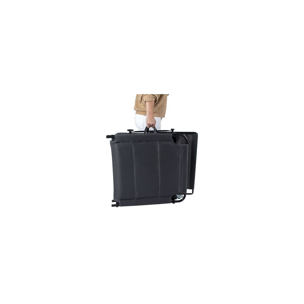 Розкладачка Bo-Camp Sun Lounger With Sunscreen 5 Positions Grey (1304492) (DAS303260) - зображення 3
